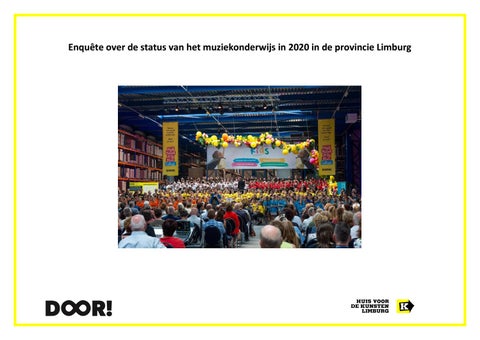 "Enquêteresultaten status muziekonderwijs 2020 in provincie Limburg" publication cover image