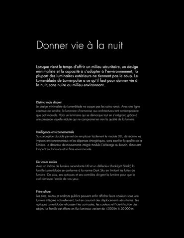 lumenpulse 灯饰目录 · Lumenblade - Amérique du Nord - 法文 第 5 页
