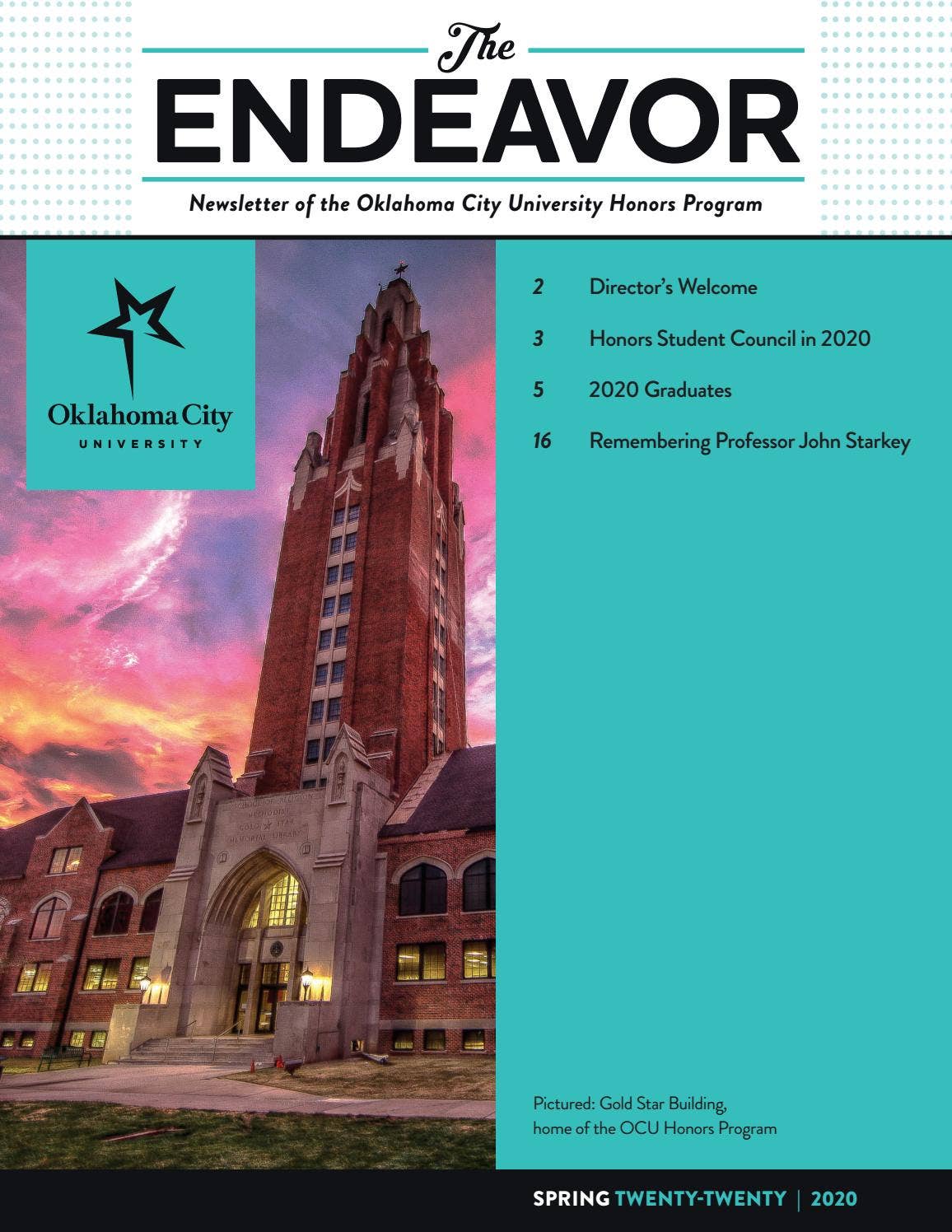 Oklahoma City University Honors Program Endeavor Newsletter—Spring 2020