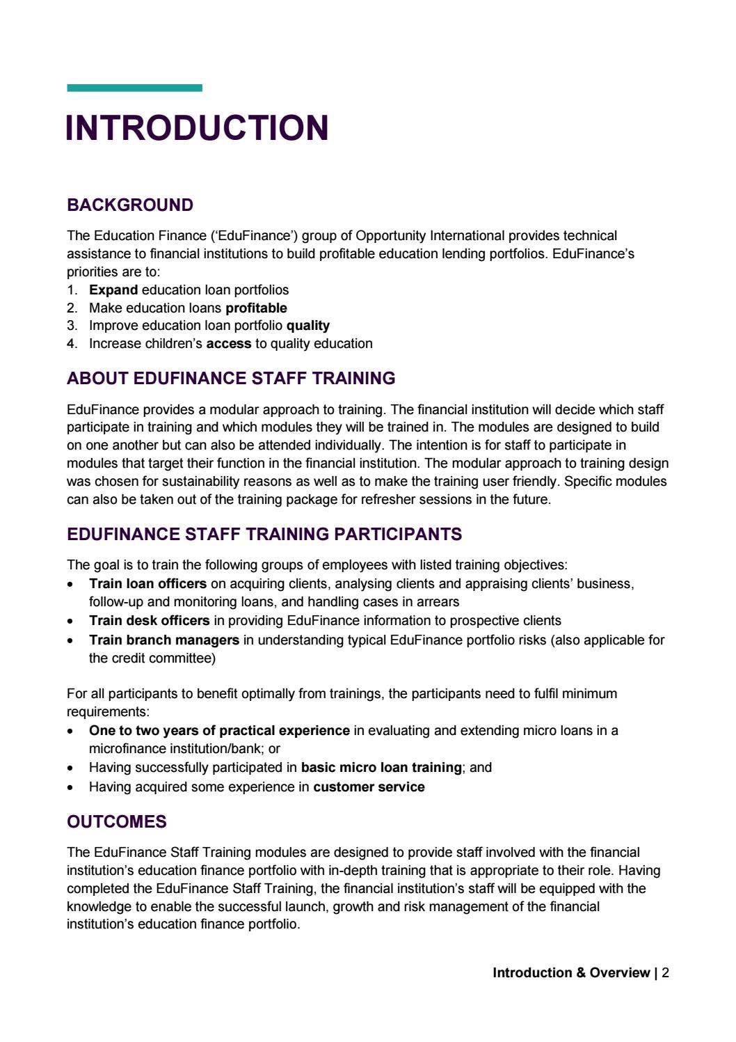 EduFinance Staff Training by Opportunity International - Issuu