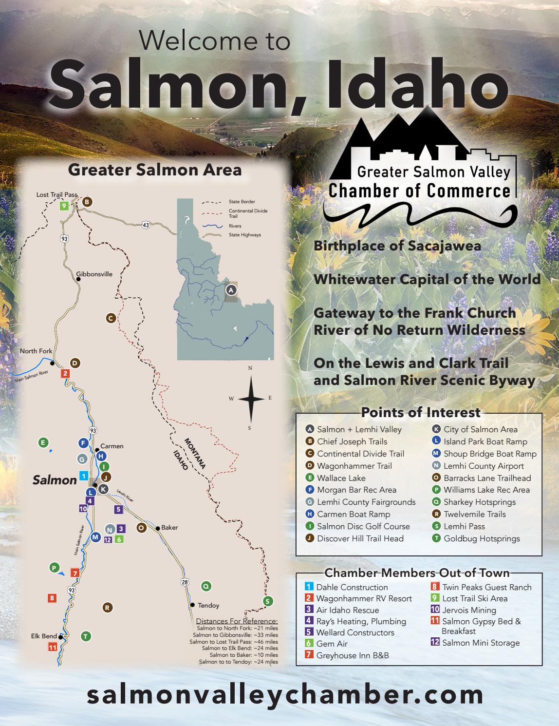Greater Salmon Valley Chamber of Commerce invites you to visit Salmon