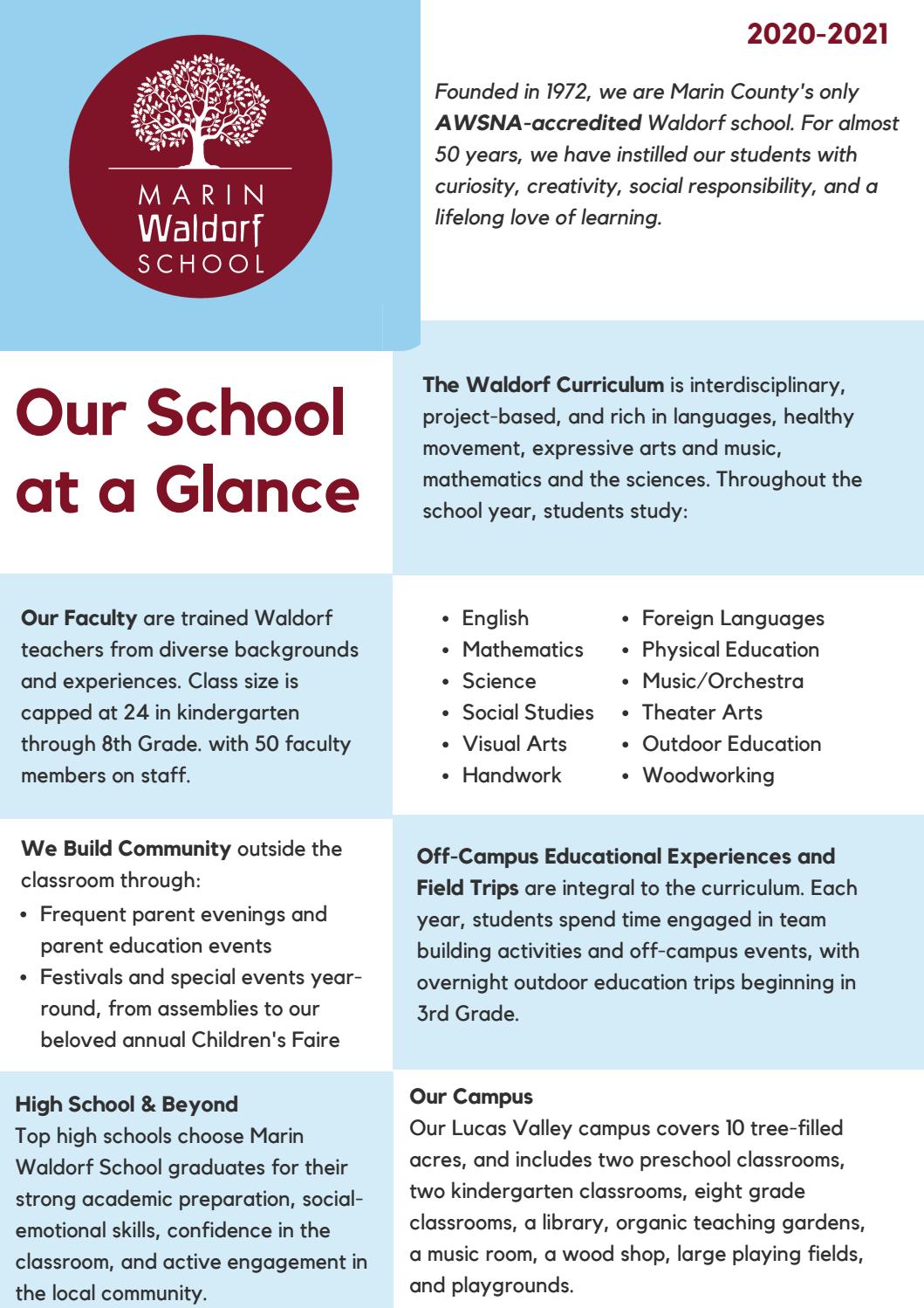 Marin Waldorf School for Prospective Families 20202021 by marinwaldorfschool Issuu