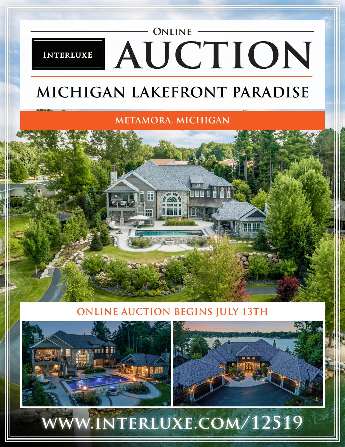 Online Auction Michigan Lakefront Paradise Metamora, MI by