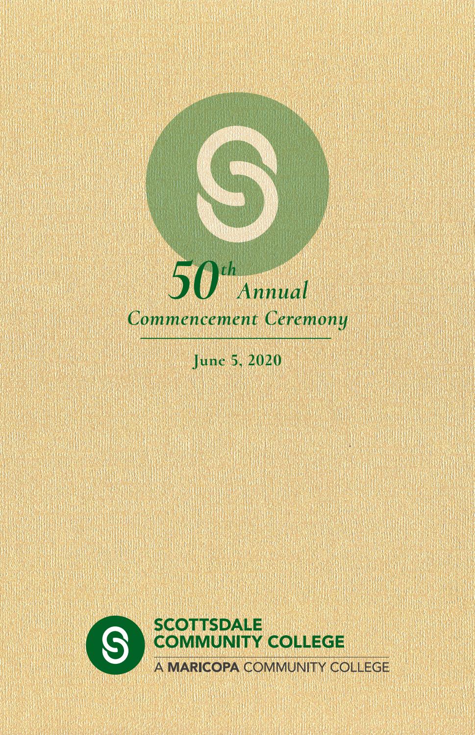 Scottsdale Community College Commencement Program 2020 by Scottsdale