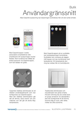Casambi Bluetooth ljusstyrning 第 15 页