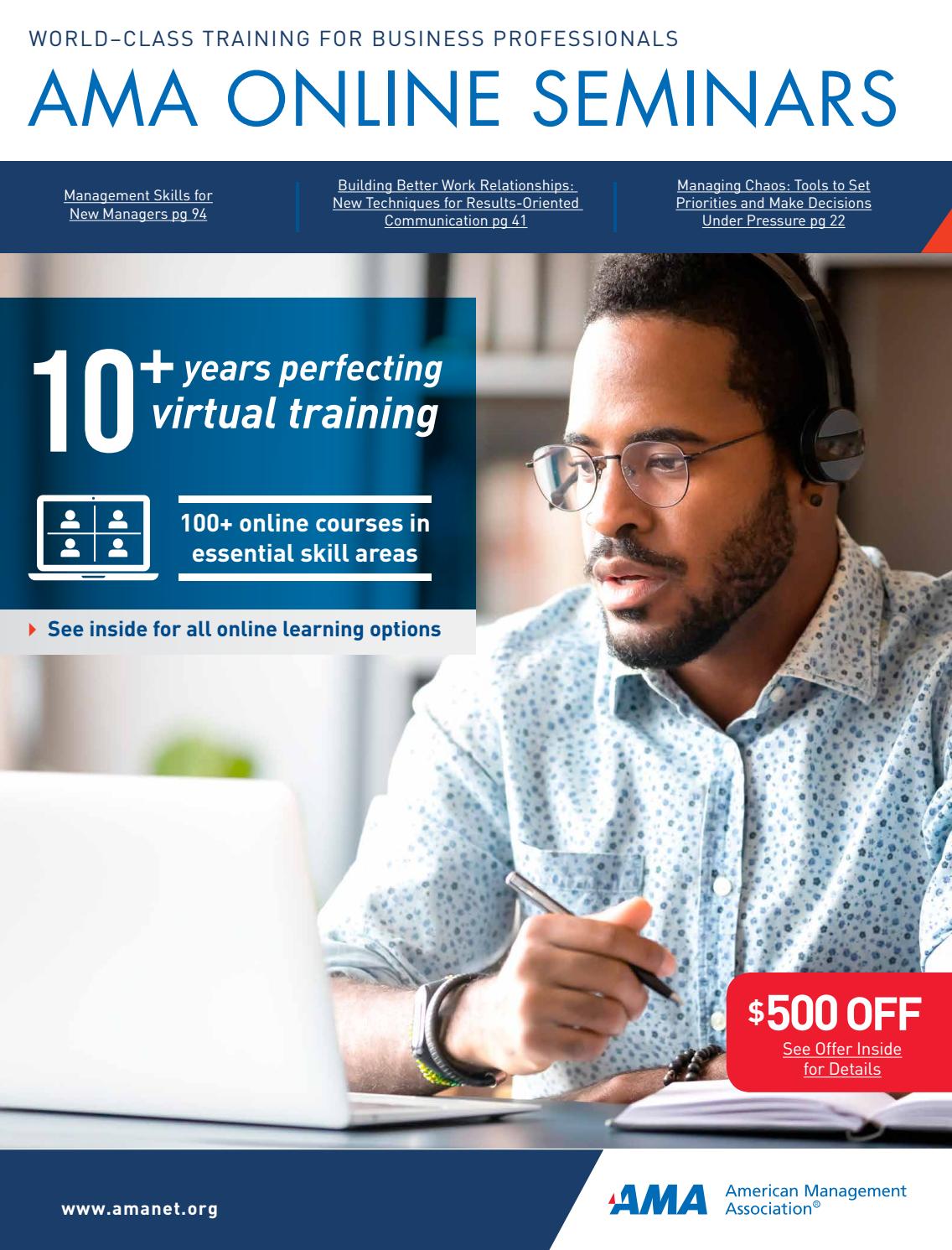 AMA Catalog of Seminars May 2020 by AmericanManagementAssociation Issuu