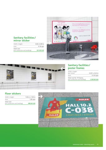 Koelnmesse GmbH 家具目录 · Werbeflächenkatalog 英文 A 2021 第 11 页