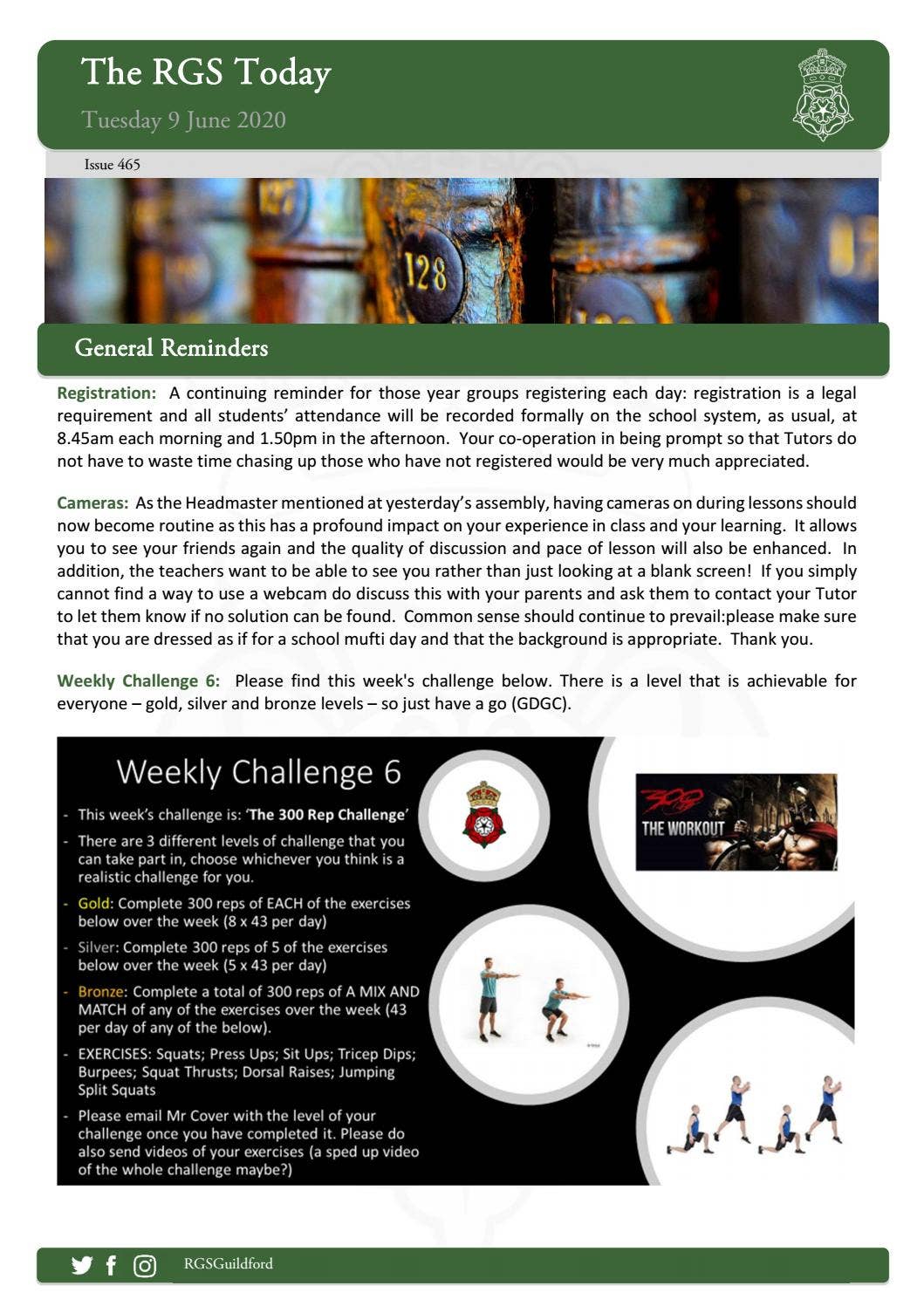 The RGS Today 09.06.20 by Royal Grammar School Guildford - Issuu