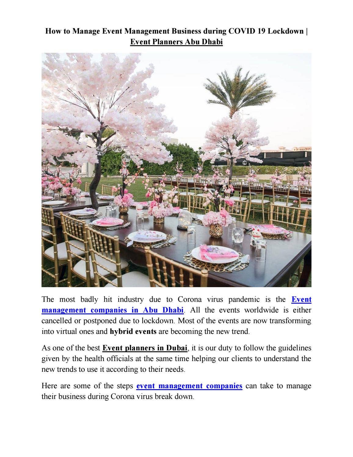 How to Manage Event Management Business during COVID 19 Lockdown ...