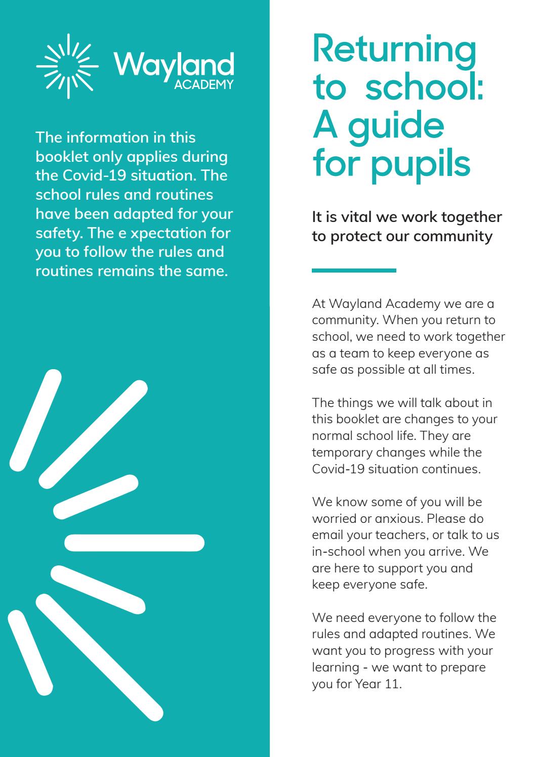 Returning to Wayland Academy information for year 10 students by Inspiration Trust Issuu