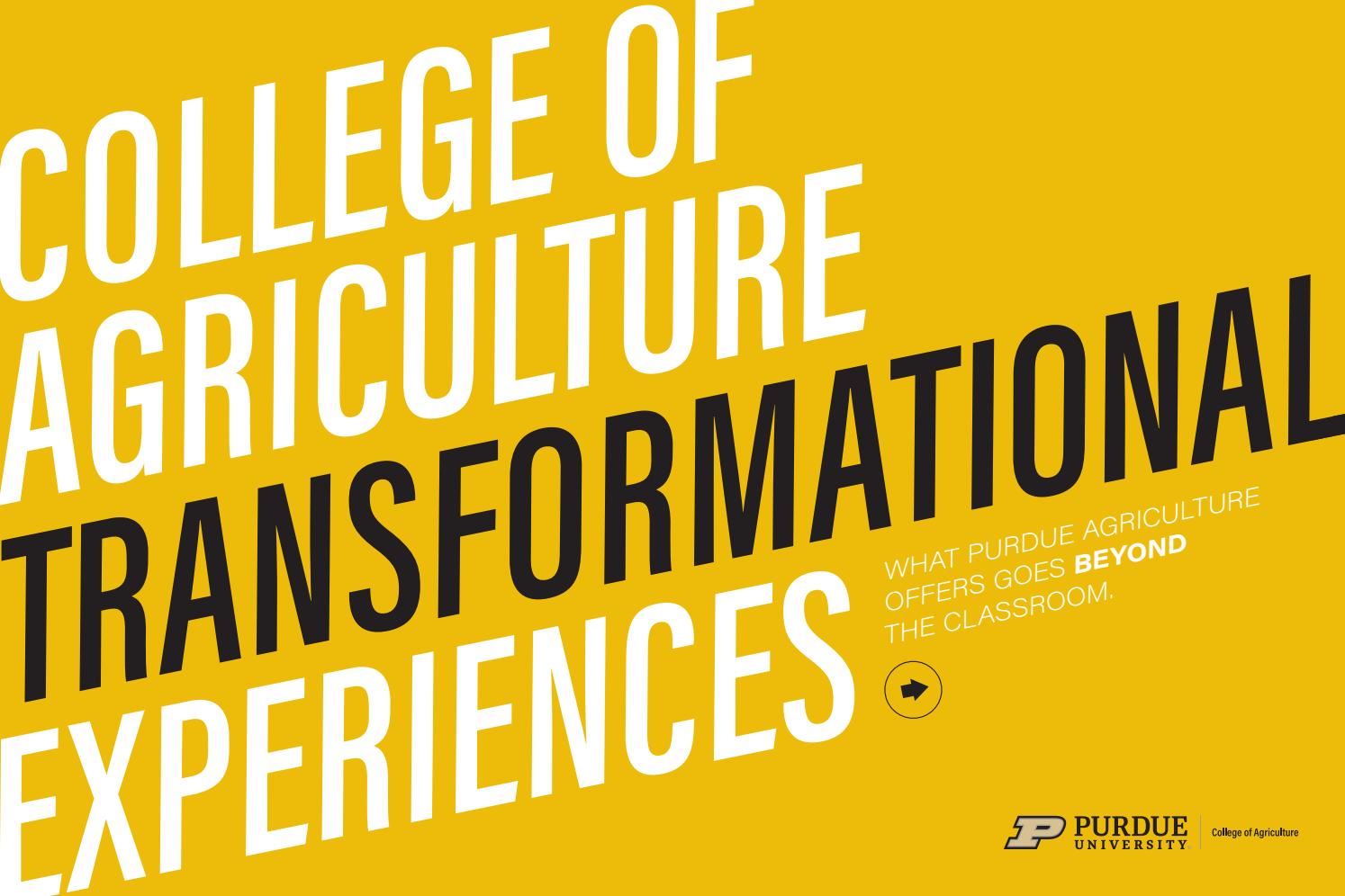 Purdue University College of Agriculture Transformational Experiences  (CATE) Informational Brochure by Lauren Coghlan - Issuu