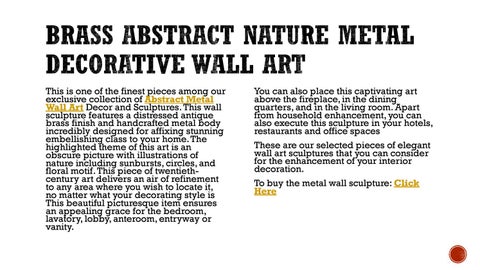 金属 Wall Art 软装 And Sculptures: Enhance Your 室内 With A Sophisticated Allure 第 13 页
