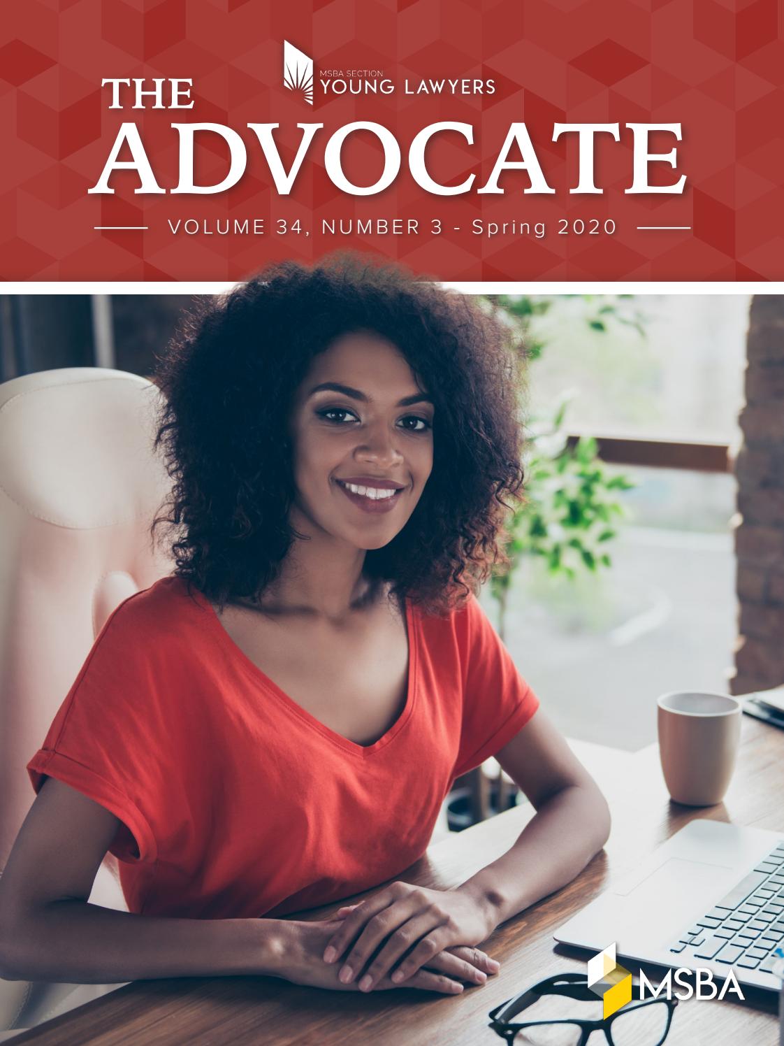 The Advocate Spring 2020 by Maryland State Bar Association Issuu
