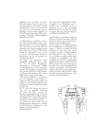 Zaha Hadid 灯饰产品集 小册 - 德文 第 9 页