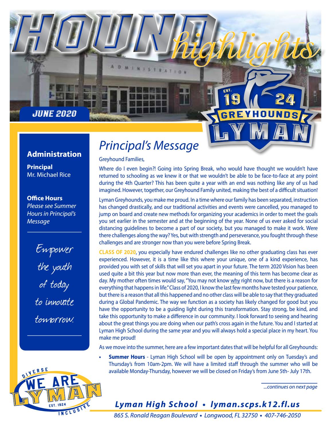 Lyman High School Newsletter Academy Publishing Inc Issuu