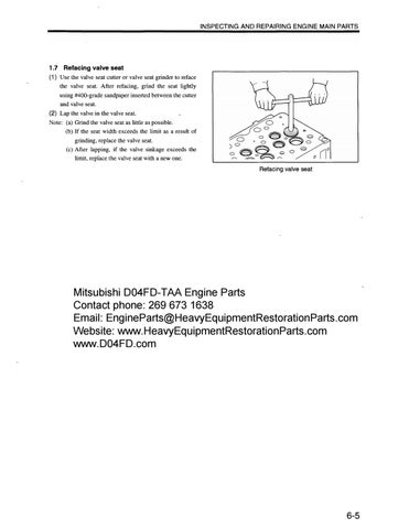 Mitsubishi D04FD-TAA Engine Workshop Manual - free download by ...