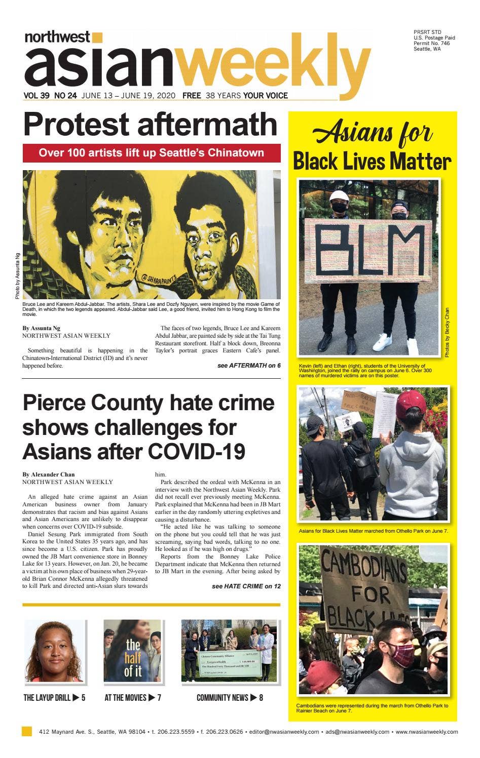 VOL 39 NO 24 | JUNE 13 – JUNE 19, 2020 by Northwest Asian Weekly - Issuu