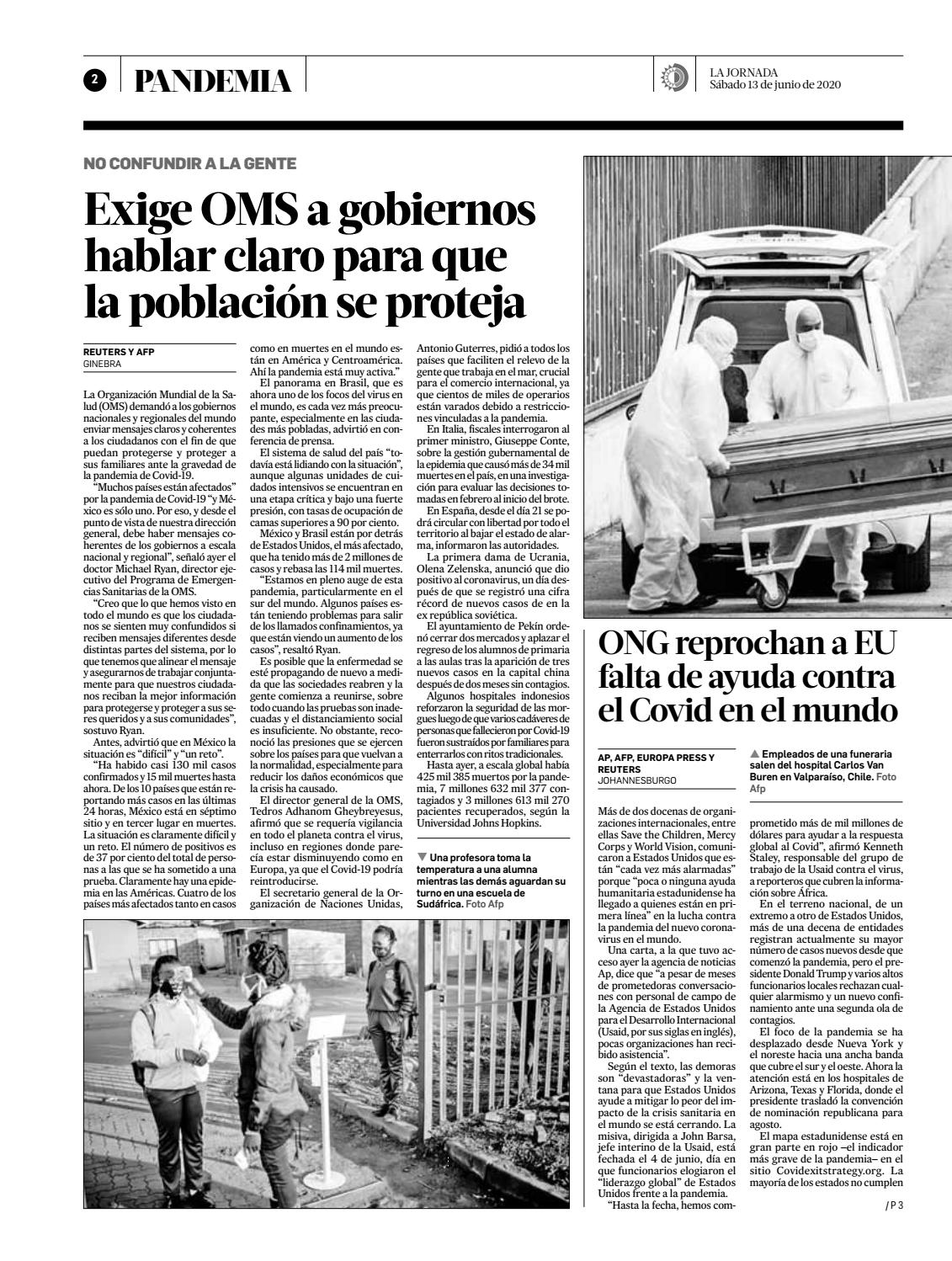 La Jornada 13 06 2020 By La Jornada Issuu