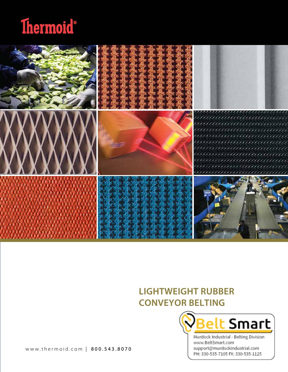 Thermoid Lightweight Industrial Conveyor Belting PDF Catalog Catalogue
