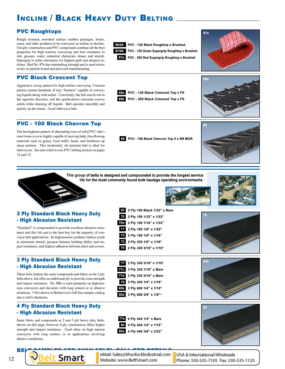 Belt Service Conveyor Belt Catalog Catalogue by Murdock