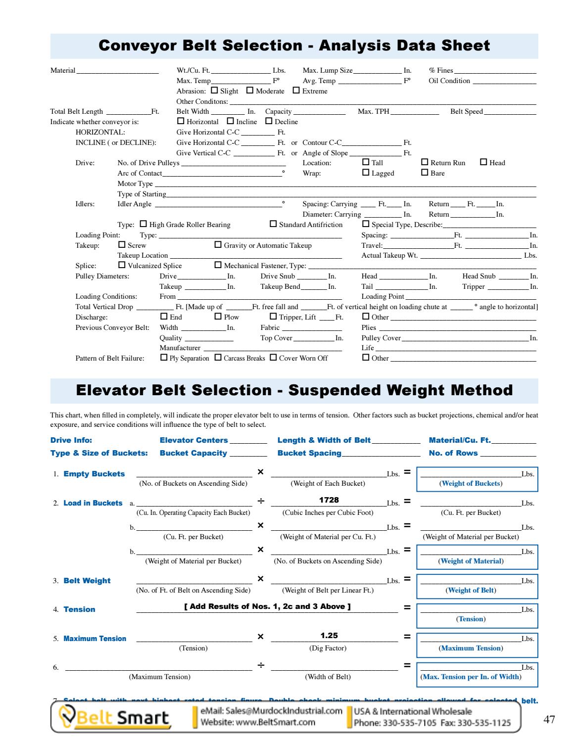 Belt Service Conveyor Belt Catalog Catalogue by Murdock