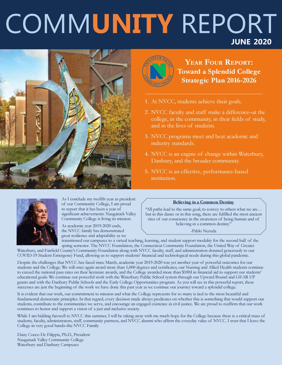20192020 Community Report by Naugatuck Valley Community College Issuu