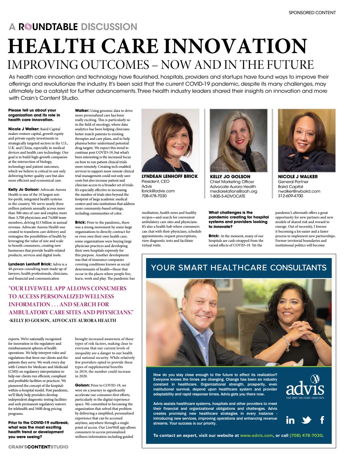 livewell with advocate aurora on Crain S Content Studio By Crainschicago Issuu