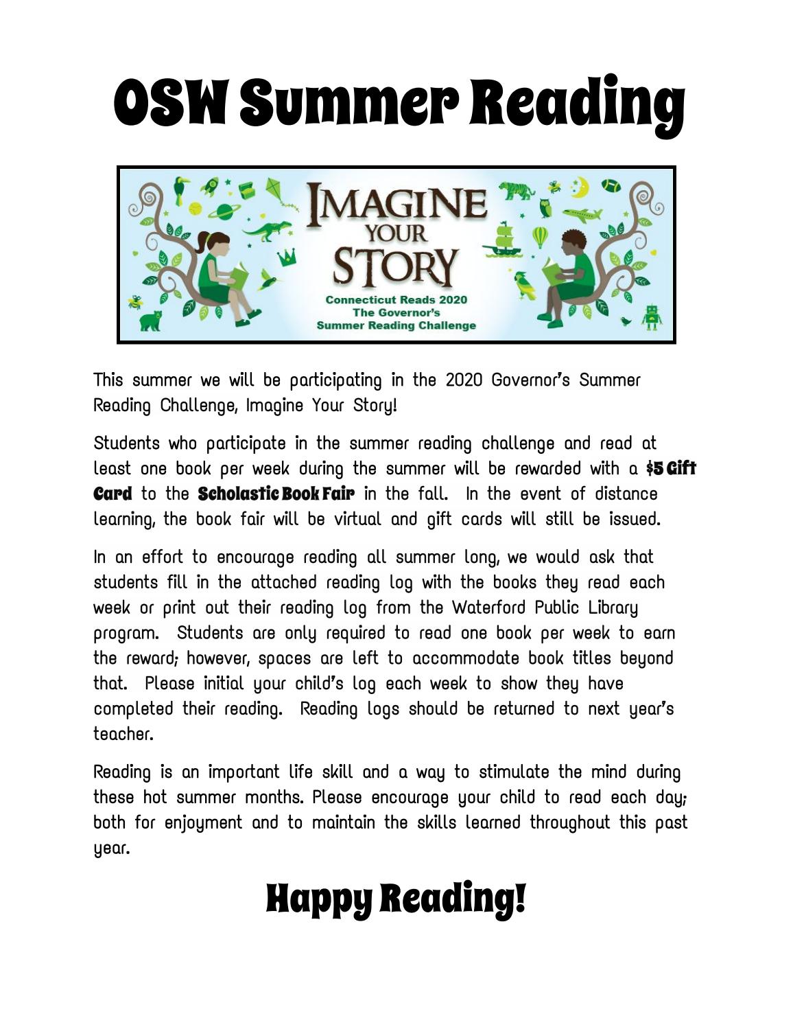 Oswegatchie Elementary Summer Reading 2019 by Waterford Public