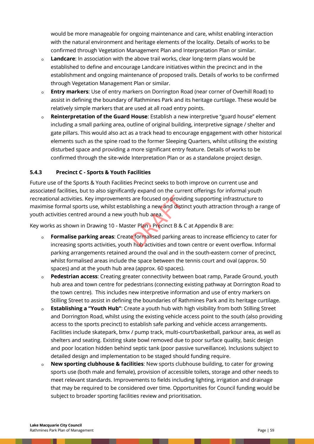 Draft Rathmines Park Plan of Management by Lake Macquarie City - Issuu