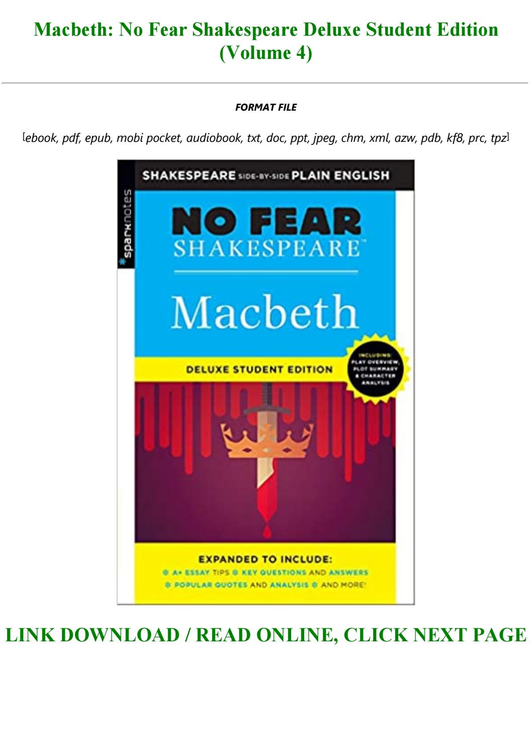 Macbeth No Fear Shakespeare Pdf slidesharedocs Macbeth No Fear Shakespeare Pdf slidesharedocs