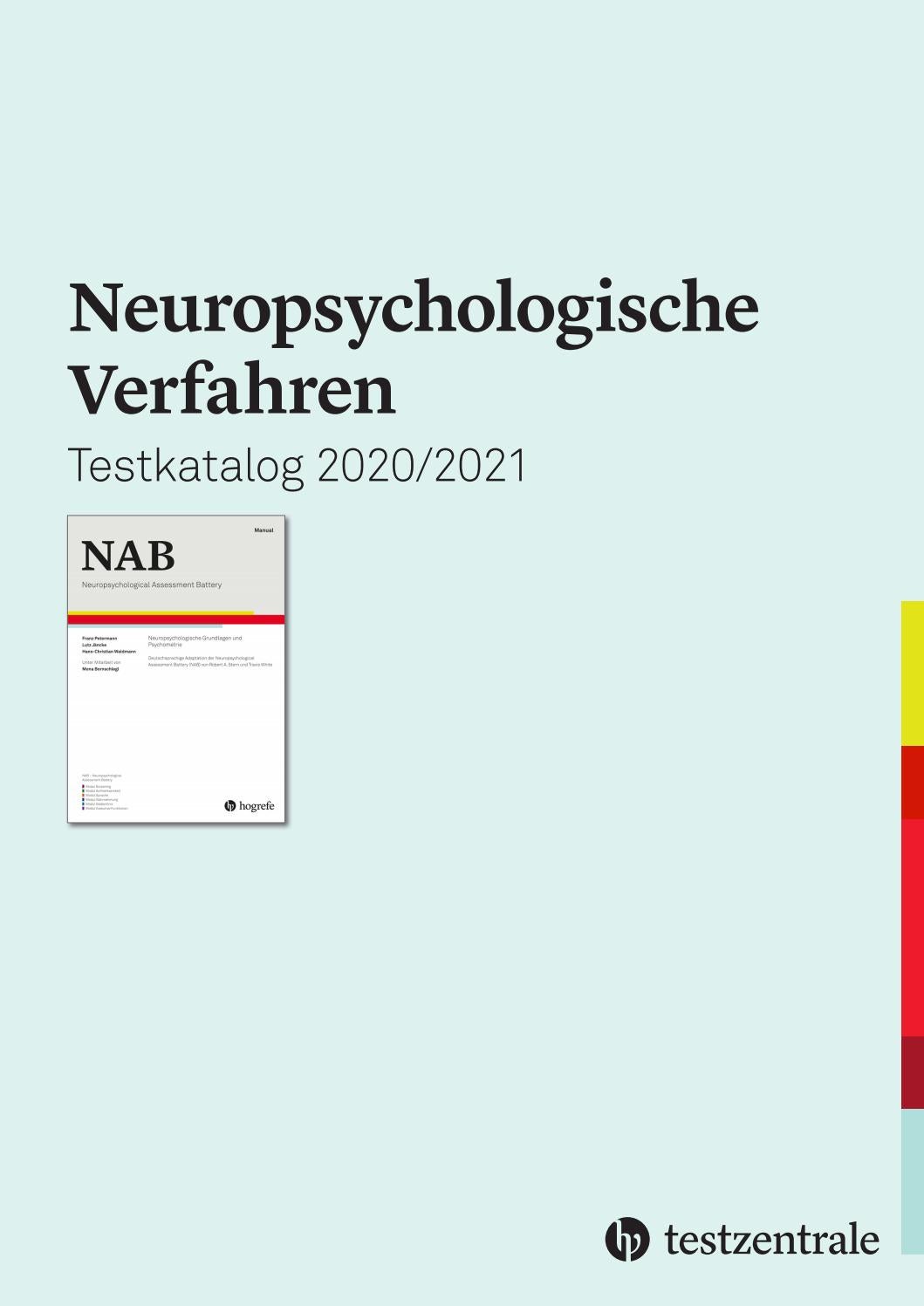 Testkatalog 21 Neuropsychologische Verfahren By Hogrefe Issuu