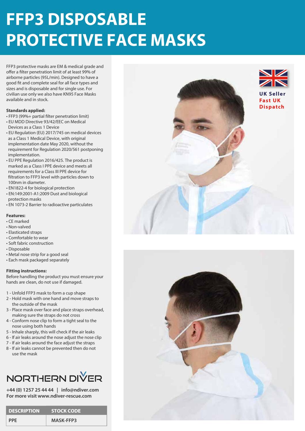 FFP3 Disposable Protective Face Masks by Northern Diver UK Issuu