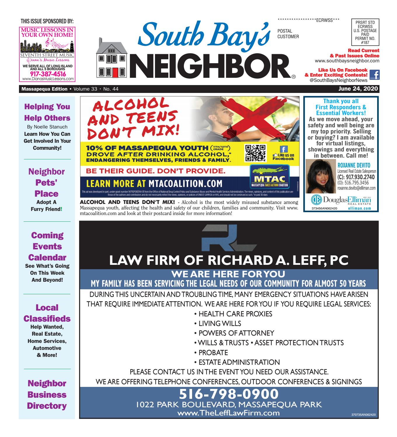 June 24 2020 Massapequa By South Bay S Neighbor Newspapers Issuu