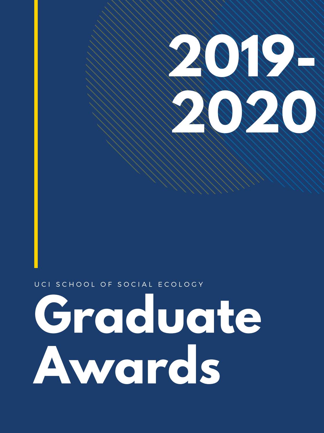20192020 UCI School of Social Ecology Graduate Awards by University of