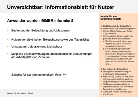 Präsentation: Human Centric 灯饰 – Definition, Planung und Betrieb 第 8 页