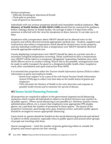 Belize's Enhanced 酒店 × 餐饮 Guidelines in response to Covid-19 - June 2020 第 12 页