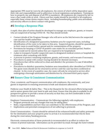 Belize's Enhanced 酒店 × 餐饮 Guidelines in response to Covid-19 - June 2020 第 14 页