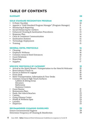 Belize's Enhanced 酒店 × 餐饮 Guidelines in response to Covid-19 - June 2020 第 6 页