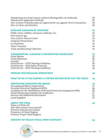 Belize's Enhanced 酒店 × 餐饮 Guidelines in response to Covid-19 - June 2020 第 7 页