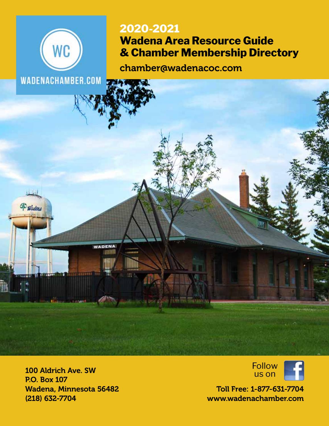 Wadena Chamber: 2020-2021 Area Resource Guide and Chamber Directory by  Andrea Haverinen - Issuu