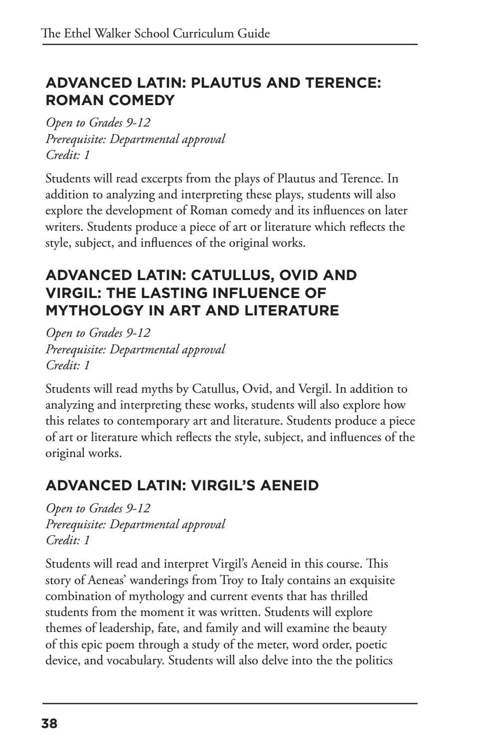 2020 Upper School Curriculum Guide by The Ethel Walker School - Issuu