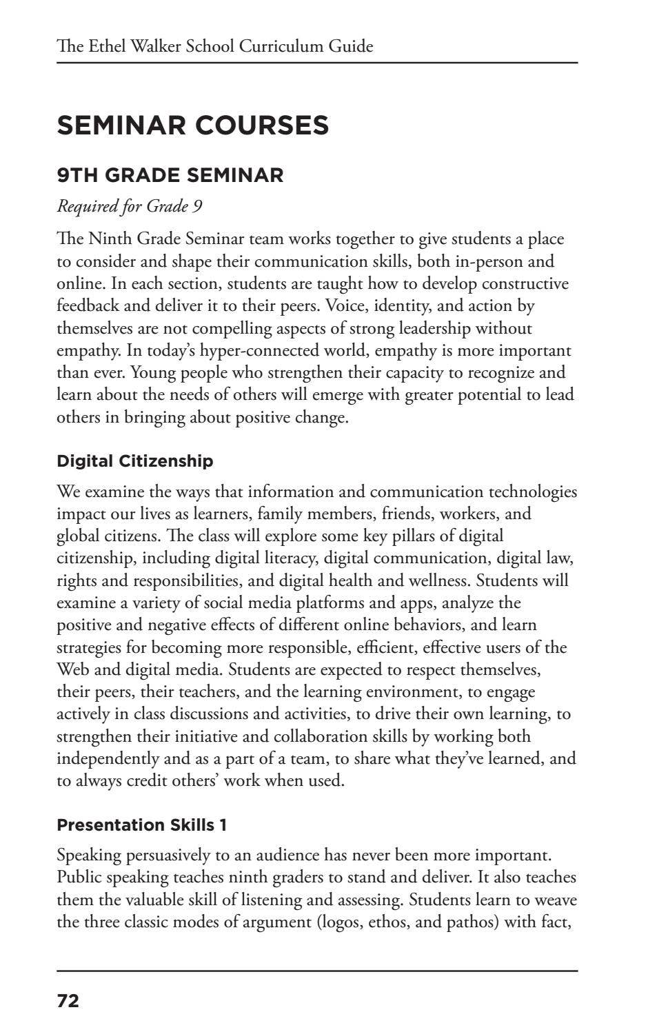 2020 Upper School Curriculum Guide by The Ethel Walker School - Issuu