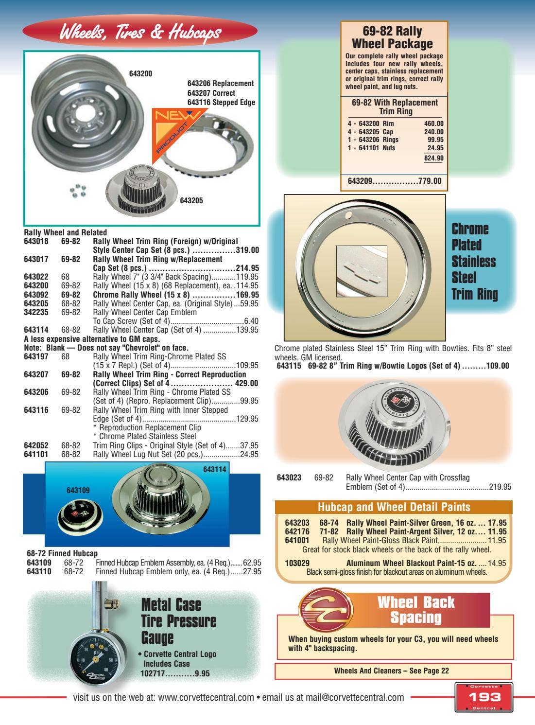 Corvette Central C3 (6882) Corvette Parts Catalog by Corvette Central