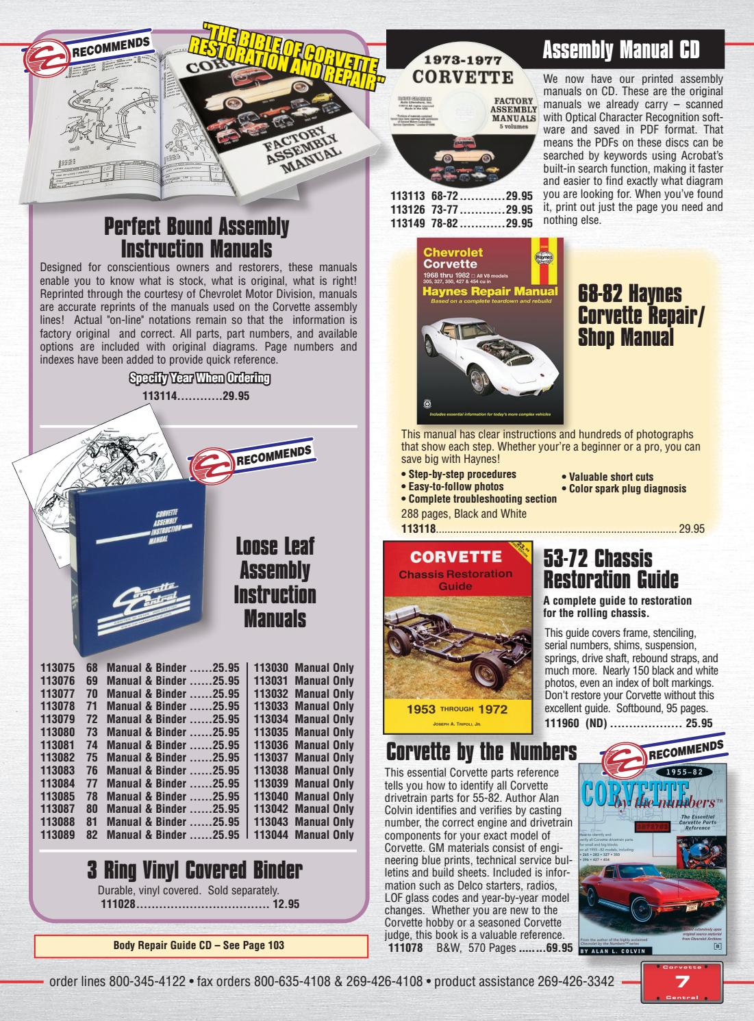 Corvette Central C3 (6882) Corvette Parts Catalog by Corvette Central