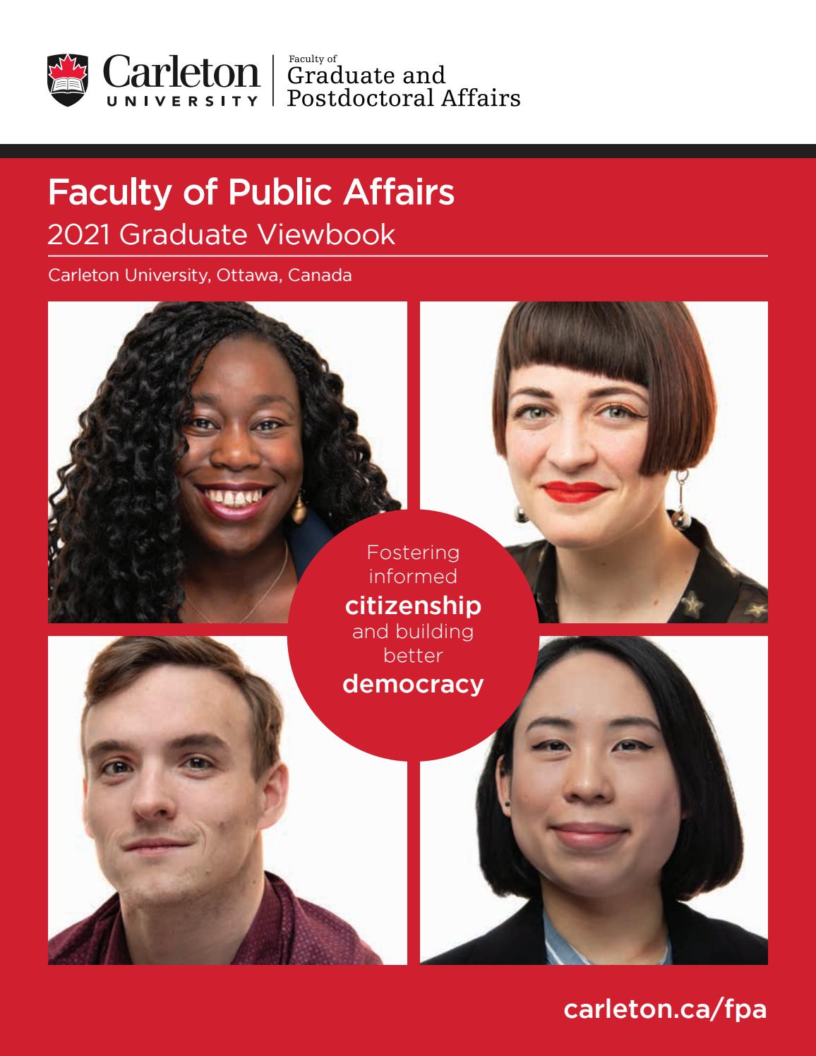 Carleton University Faculty of Public Administration 2021 Graduate