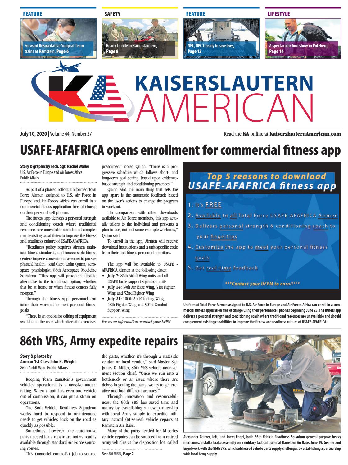 Kaiserslautern American - July 10, 2020 by AdvantiPro GmbH - Issuu