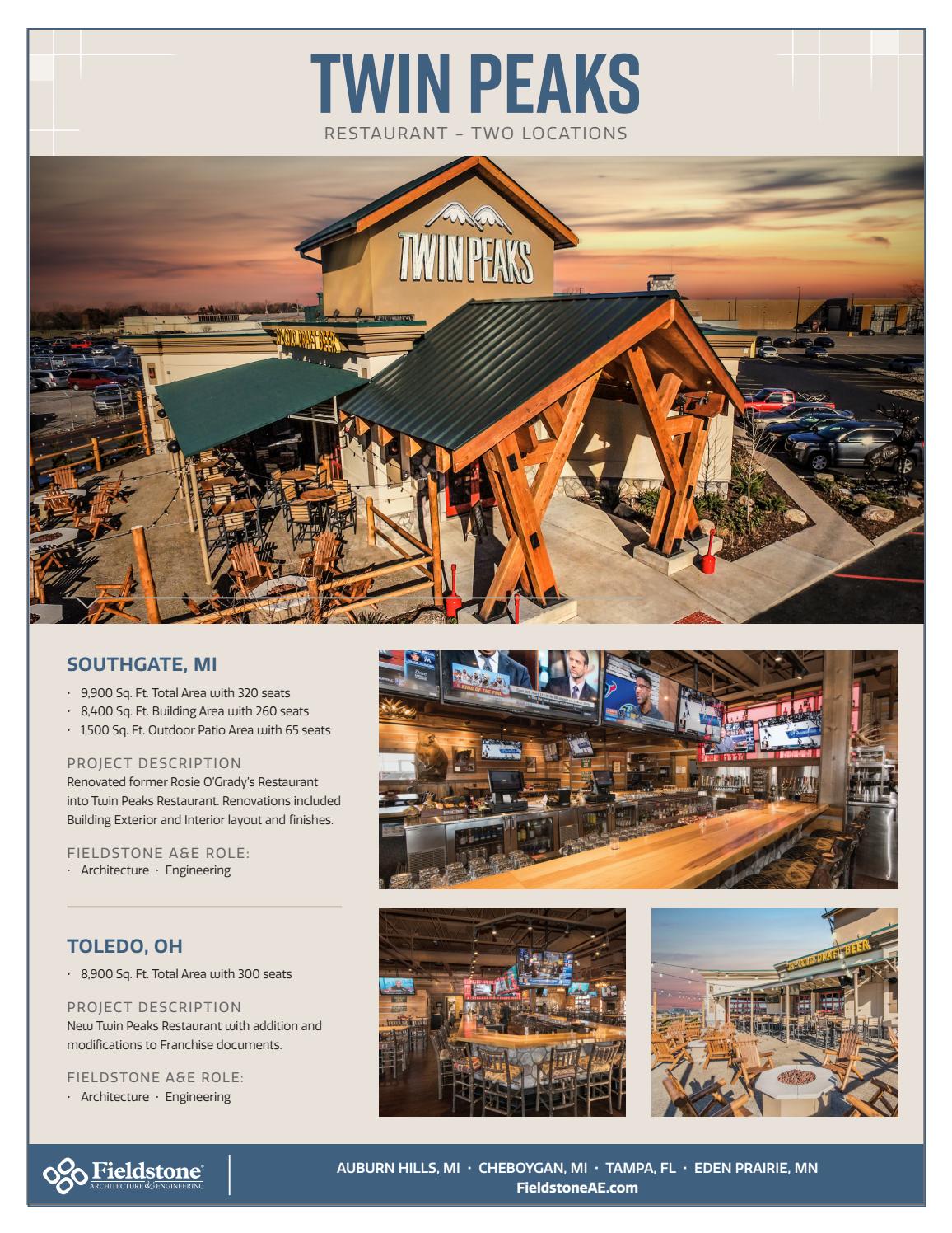 Twin Peaks Restaurants by Fieldstone Architecture & Engineering Issuu