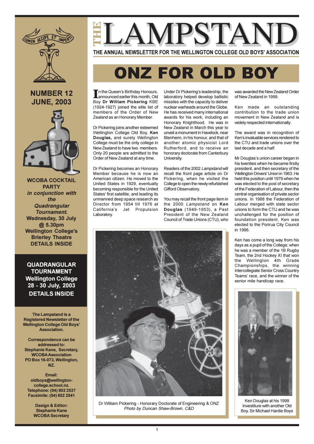 2003 Lampstand by Wellington College OBA Issuu