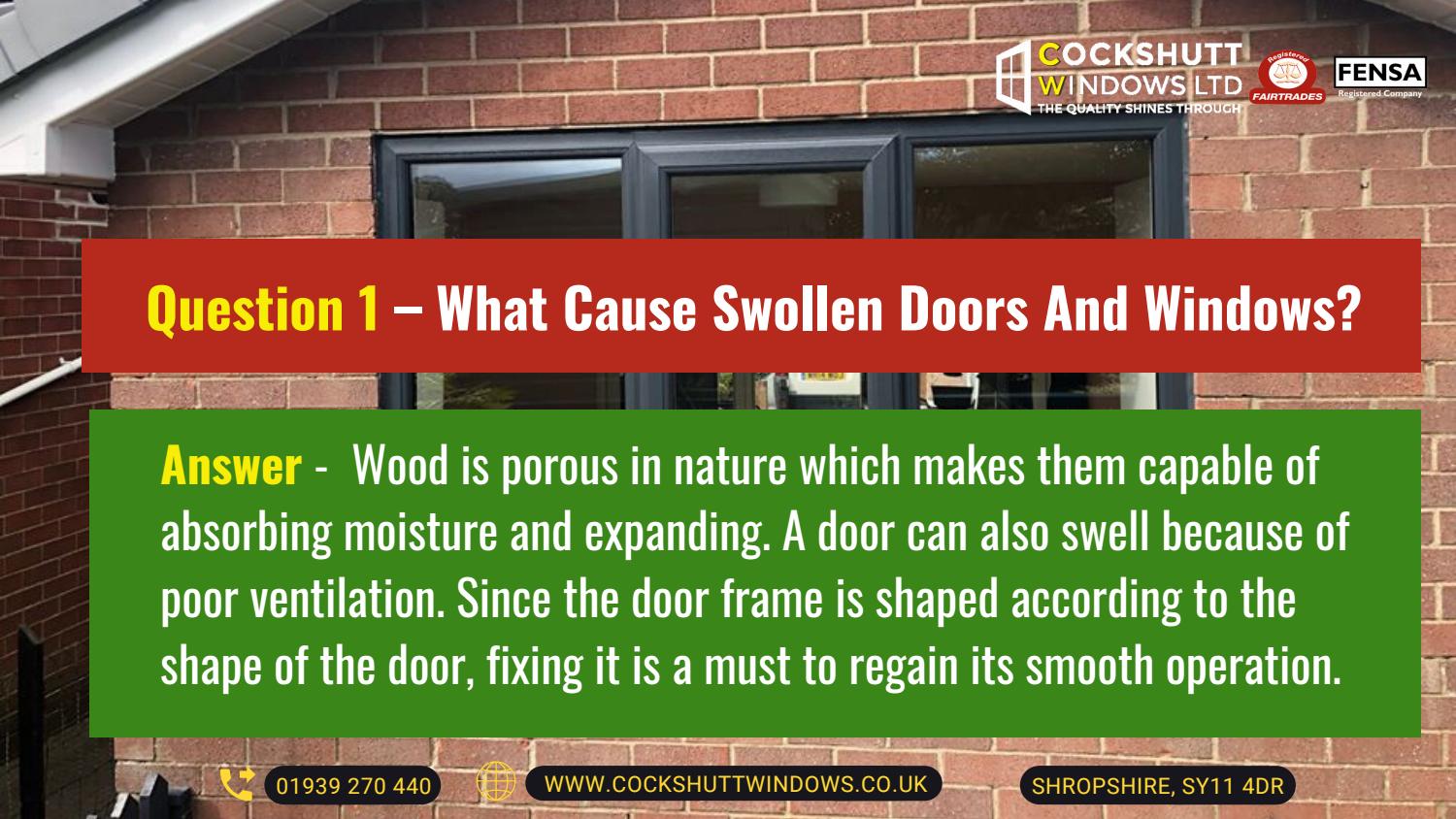 Know How To Fix Swollen Doors During The Rainy Season by John Jewson