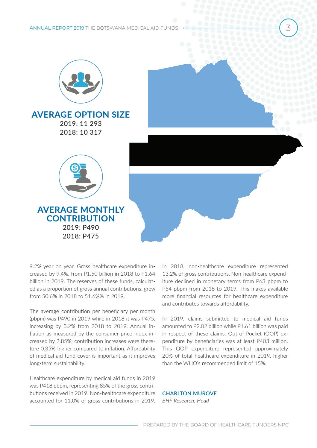 Botswana Medical Aid Funds 2019 Annual Report by Board Of Healthcare